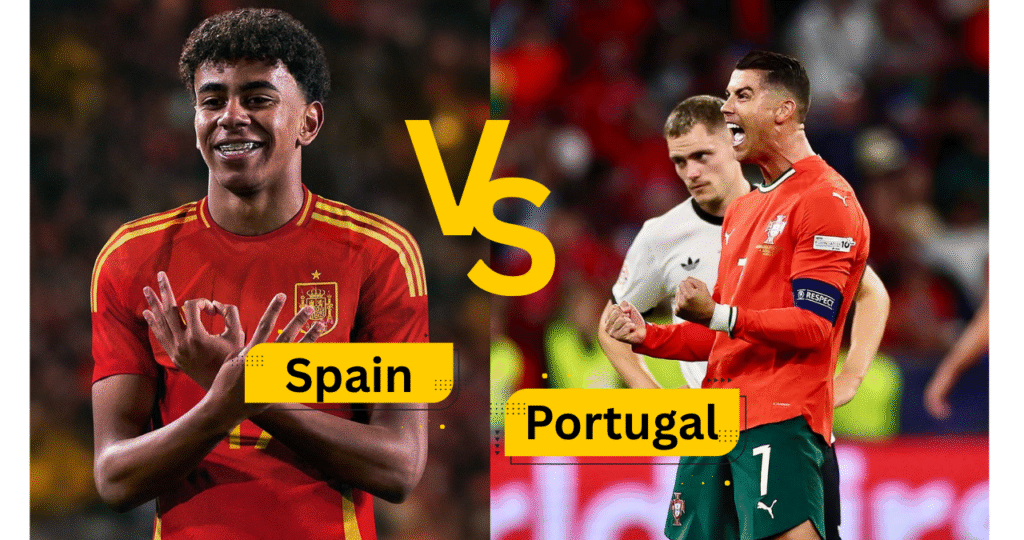 Lamine Yamal and Cristiano Ronaldo face off ahead of the UEFA Nations League final 2025 between Spain and Portugal