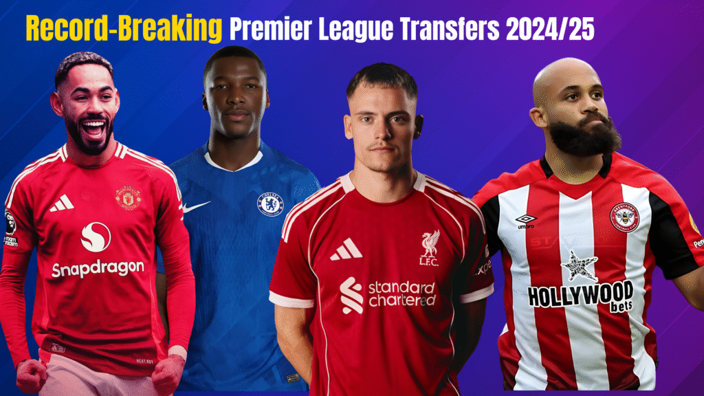 Premier League transfer 2025 showing top spending clubs and player signings