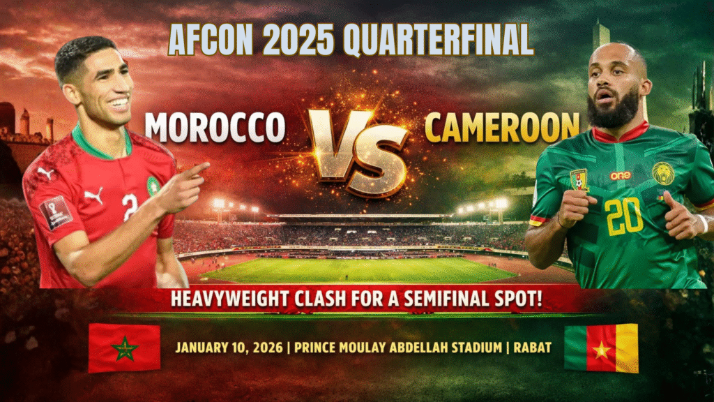 Morocco vs Cameroon AFCON 2025 quarter-final predicted lineups and match preview