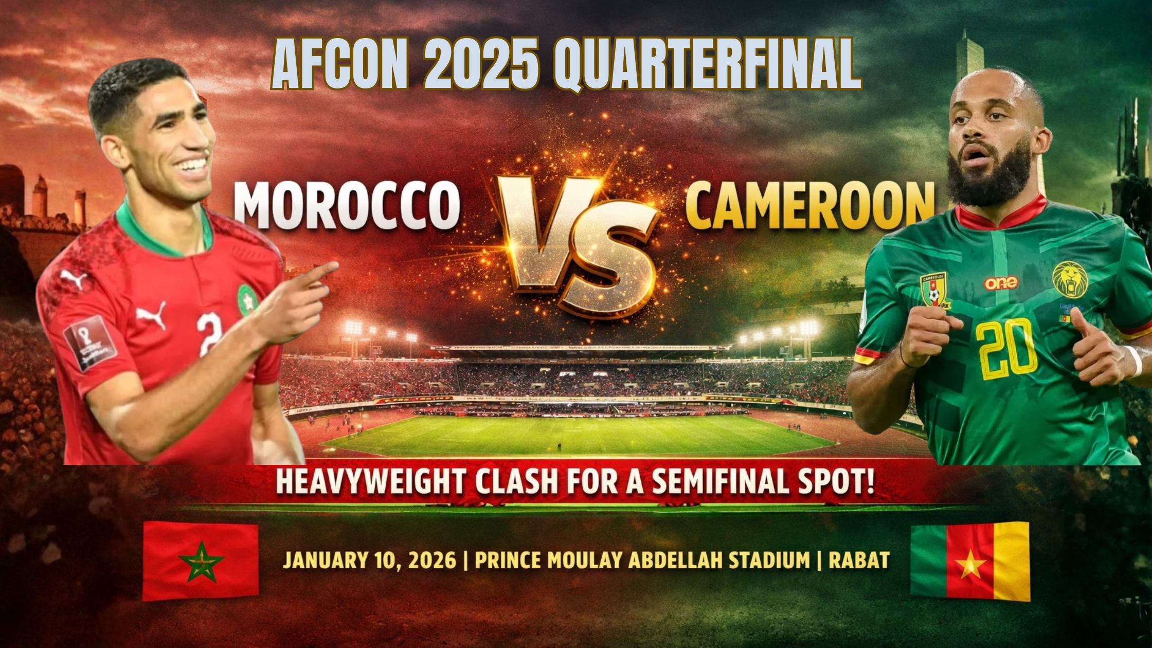 Morocco vs Cameroon AFCON 2025 quarter-final predicted lineups and match preview